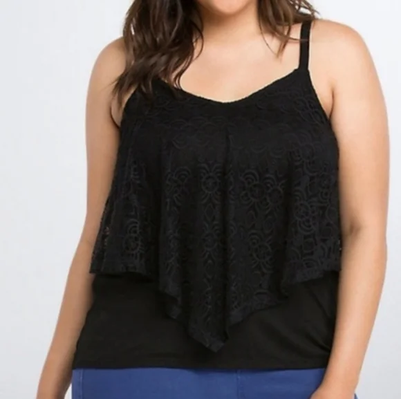Torrid Lace Overlay Soft Cami - Picture 1 of 4